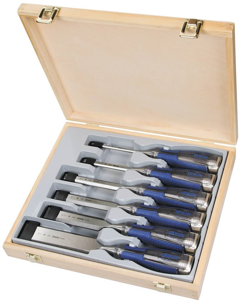 Irwin Marples Wood chisel MS750, 6 pieces, 6, 10, 15, 20, 25, 35 mm, wooden box - 10503733