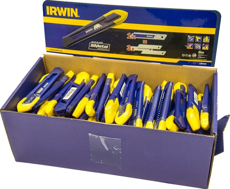 Irwin 100 pcs snap-off knives with 18 mm bi-metal blade - 10507446