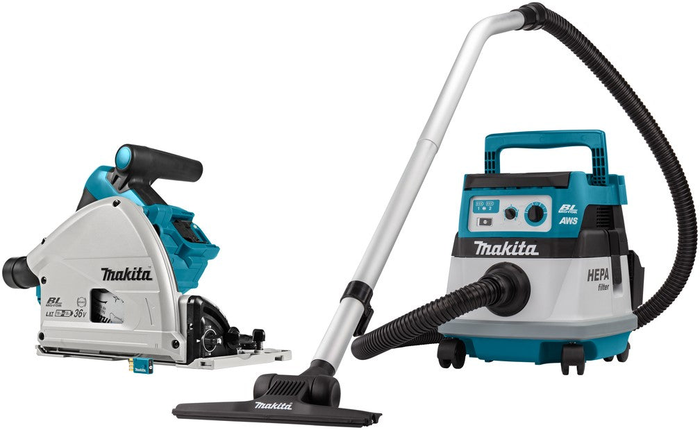 Makita DLX2384UX1 Akku-Kombiset - Tauchsäge -Staubsauger - AWS - 2x18V - Loose Body