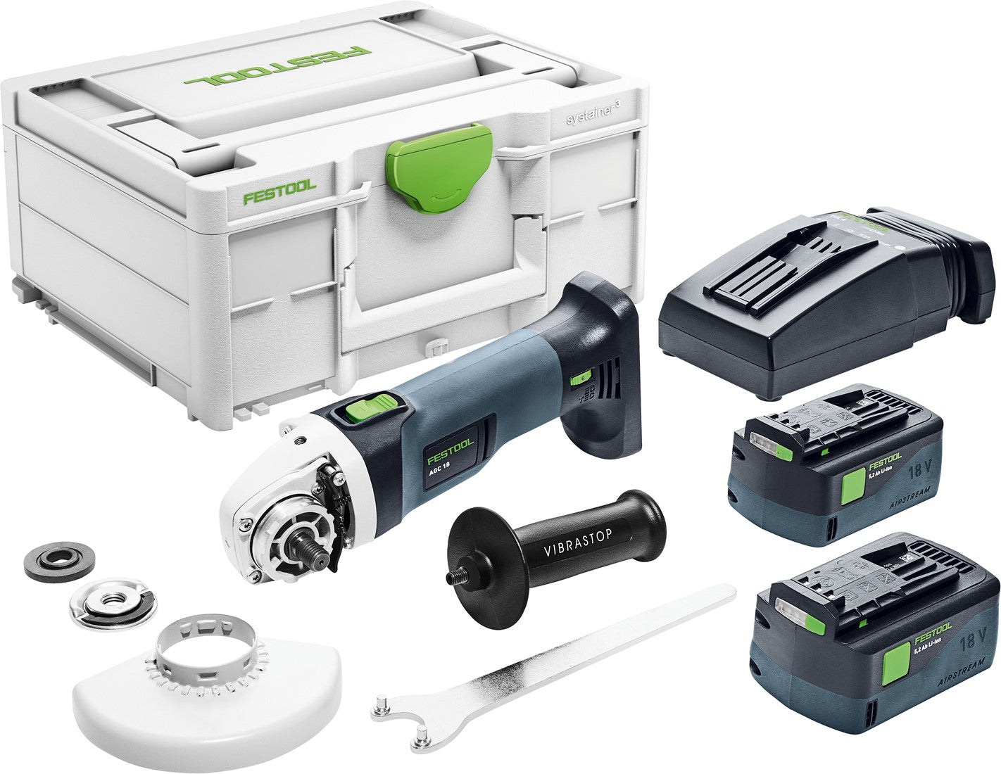 Festool AGC 18-125 5,2 EB-Plus Accu Haakse Slijper - 576826