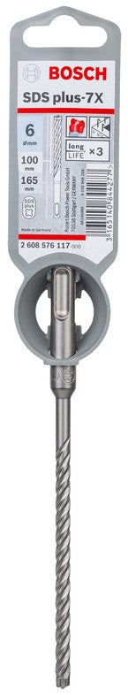 Bosch 6x100x165mm. SDS+ Hammerbohrer 4-Schneider