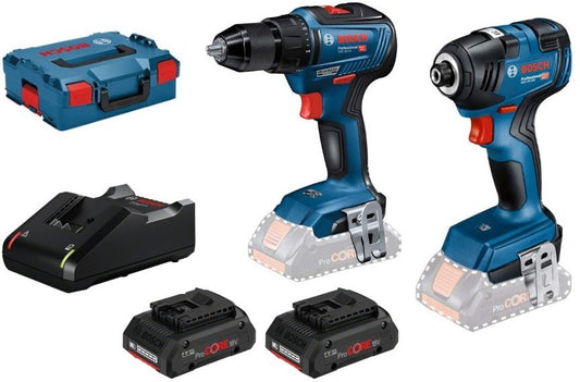 Bosch Blue Combiset - GSR 18V-55 + DDR 18V-200 mit 2x Akku ProCore18V 4.0Ah - 06019J2101-1600A01BA3