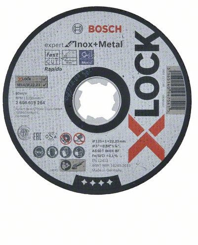 Bosch Professional Doorslijpschijven X-LOCK Expert voor Inox+Metal 125mm