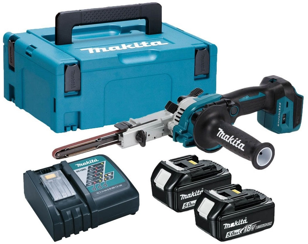 Makita DBS180RTJ Stripschuurmachine 9mm 18V 5,0Ah in Mbox