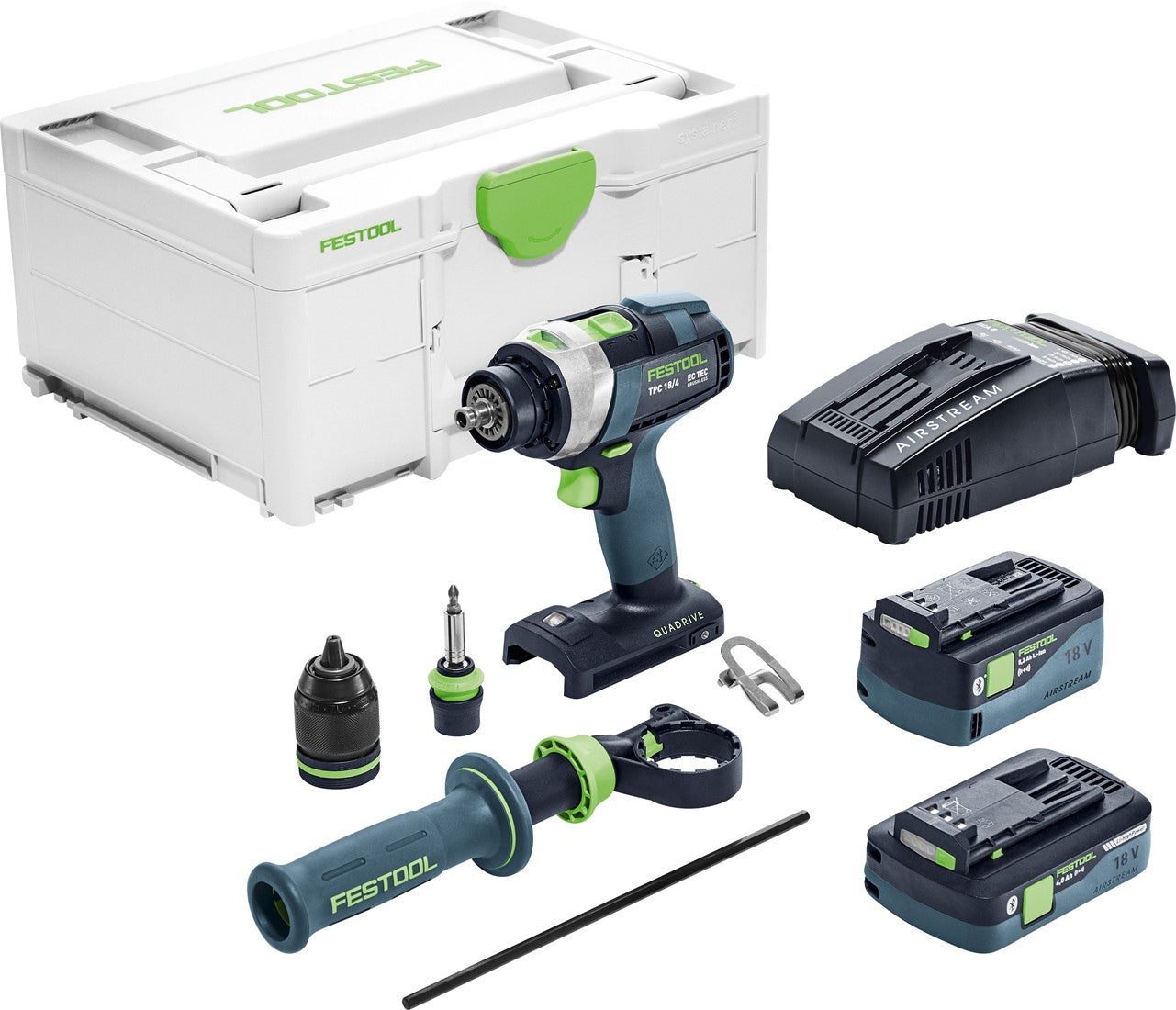 Festool TPC 18/4 5.2/4.0 I-Plus Cordless Impact Drill QUADRIVE - 575605