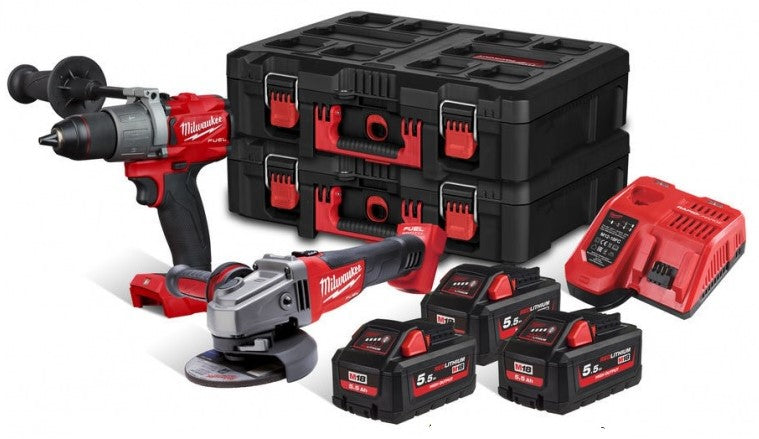 Milwaukee M18 FPP2A2-552P 18V 5.5Ah in PACKOUT™ toolbox - 4933478826