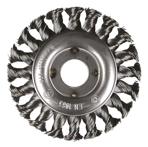 Round brush 115x22.2x0.5 with hardened, twisted steel wire - 751301
