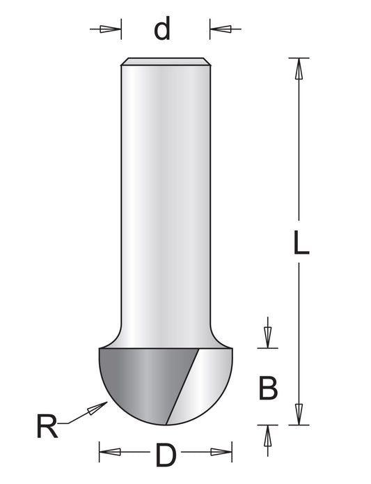 8 mm holprofielfrees 6.3 x 44 x 3.2 mm - 754081