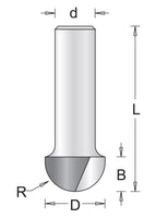 8 mm holprofielfrees 9.5 x 38 x 4.8 mm - 754082