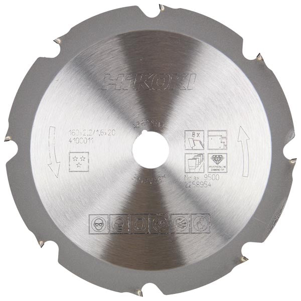 Saw blade for plaster &amp; cement-bound boards 190x20 Z8 - 4100014