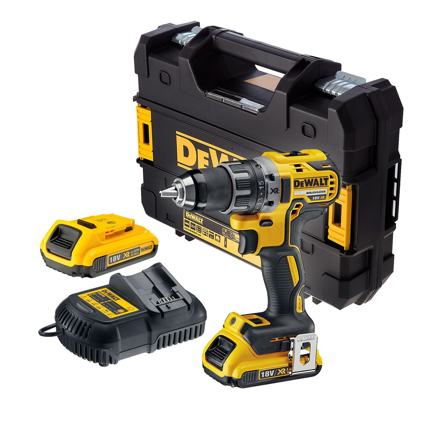 DCK791D2T Cordless Drill Driver 18V 2.0Ah XR Li-Ion in TSTAK