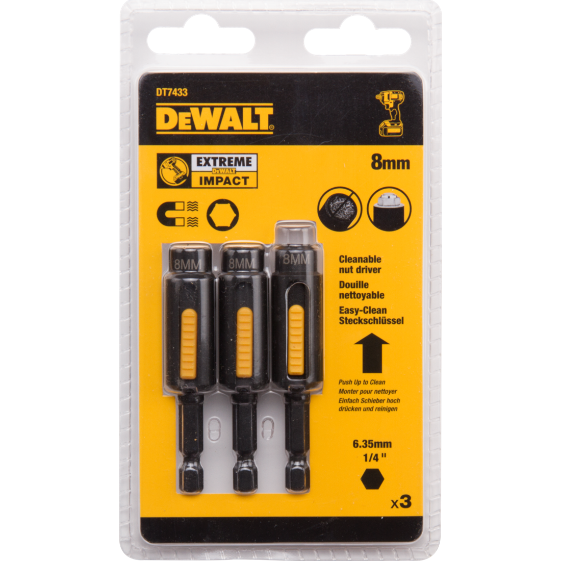 DT7433 IMPACT magnetic hex socket 10 millimeter DEW-DT7433-QZ
