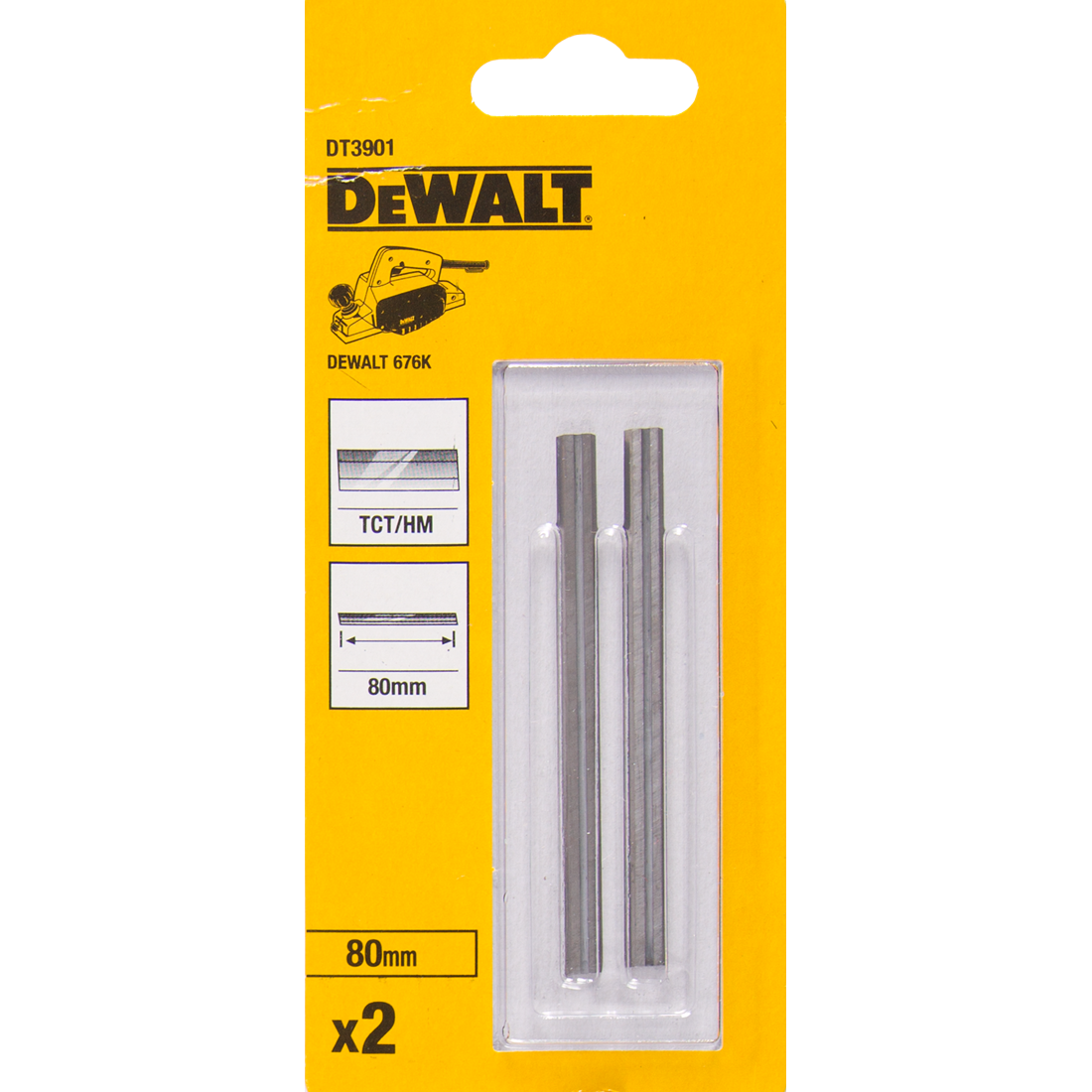 DT3901 Schaafmessen 80 mm hardmetalen omkeerbeitels omschrijving DW676K voor gebruik met DEW-DT3901-QZ
