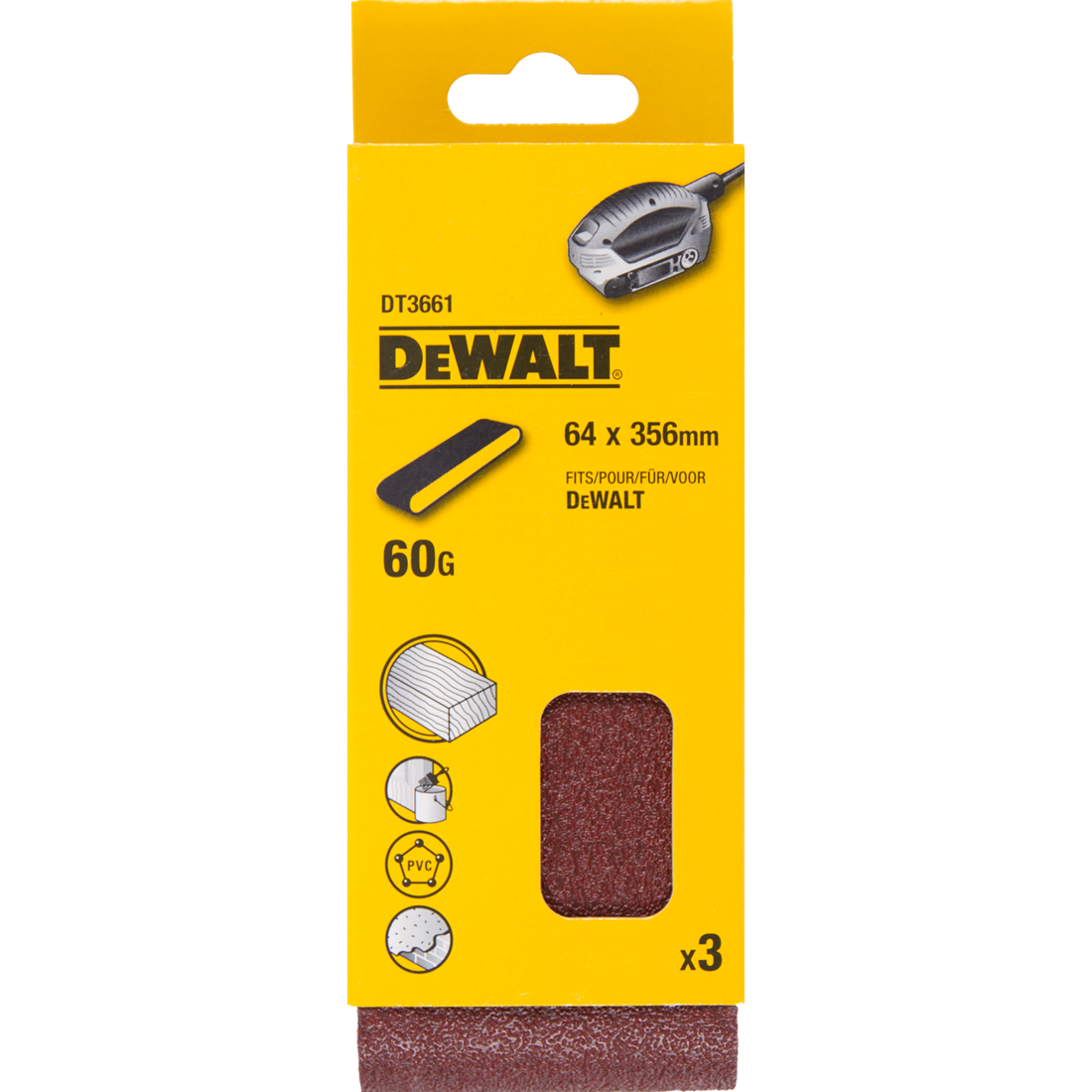 DT3661 P60 Schleifband 64x356mm VE=3