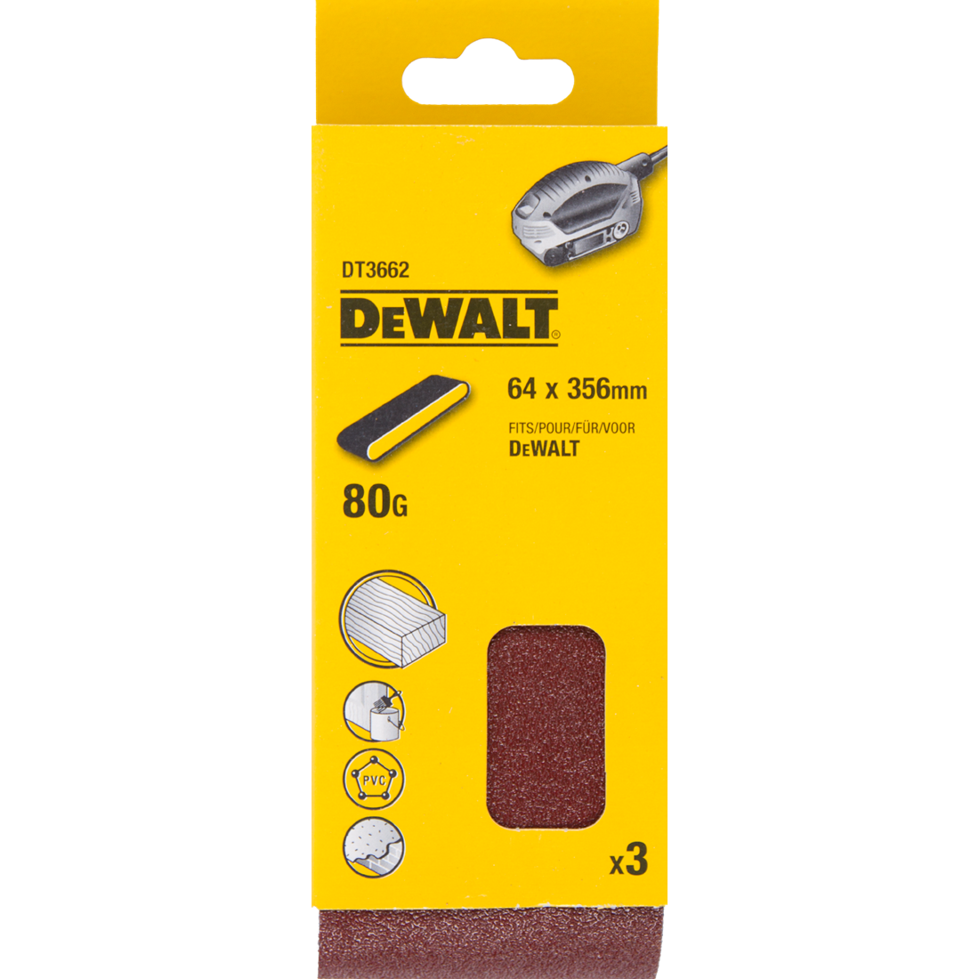 DT3662 P80 Schleifband 64x356mm VE=3