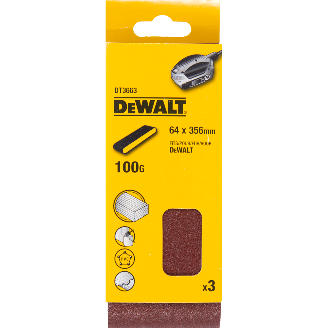 DT3663 P100 Schuurband 64x356mm VE=3