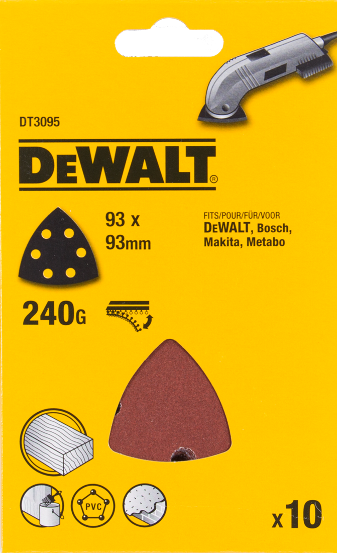 DT3095 P240 Delta-Schleifpapier VE=10