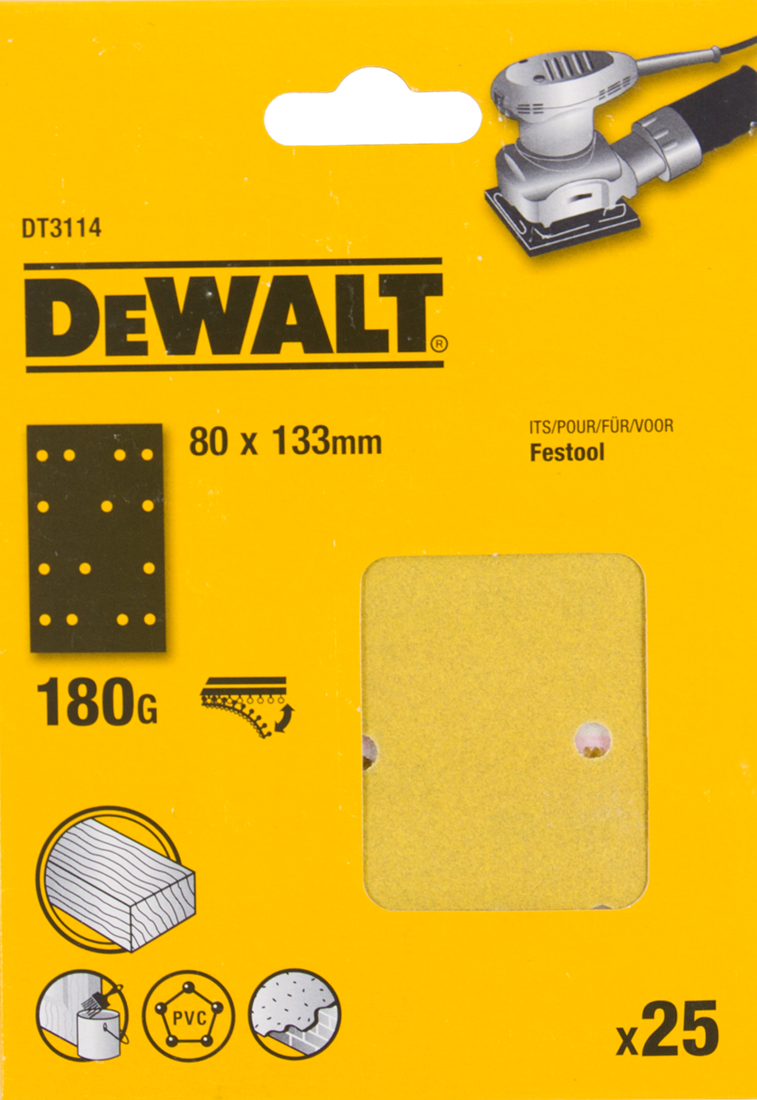 DT3114 Schleifpapier 1/4 DEW-DT3114-QZ