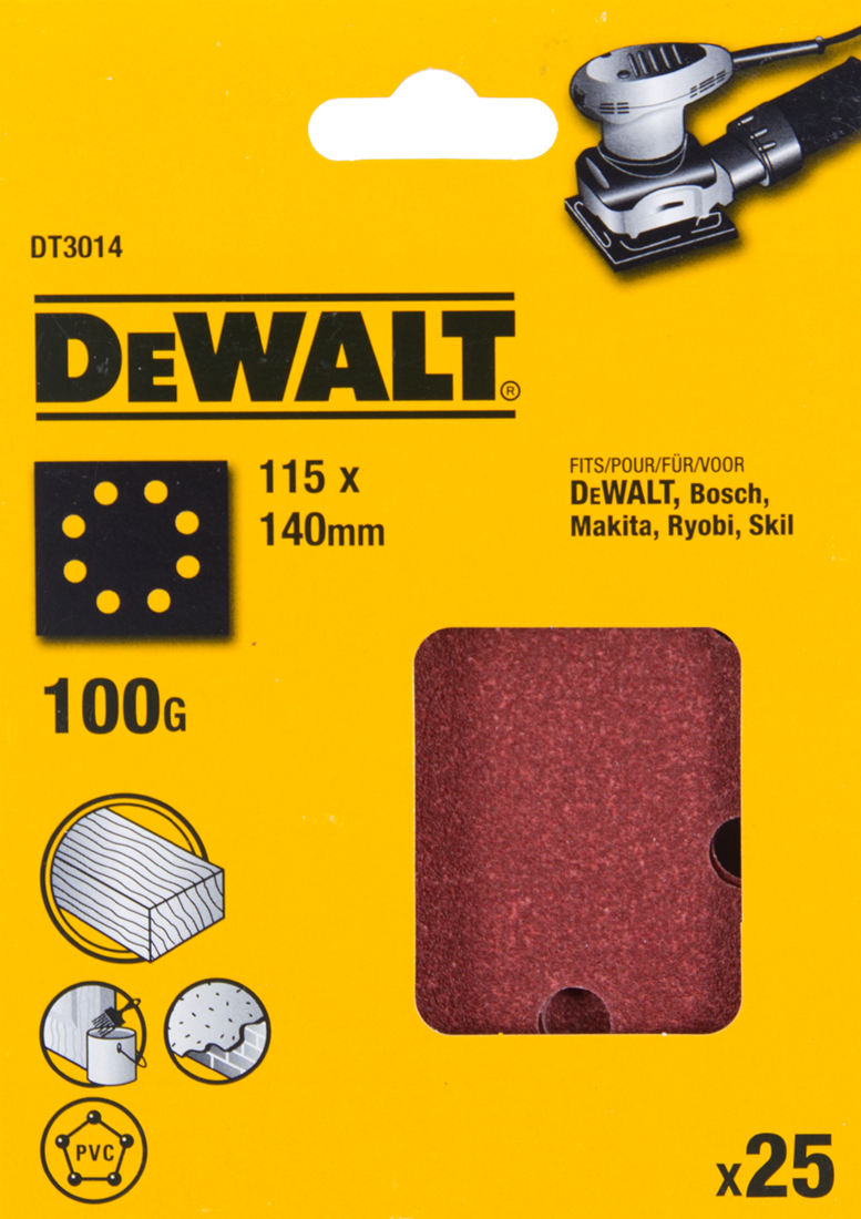 DT3014 P100 Schleifpapier 1/4 VE=25
