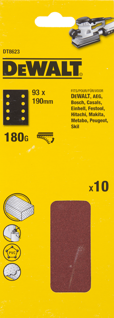 DT8623 P180 Schuurpapier 93x190mm VE=10