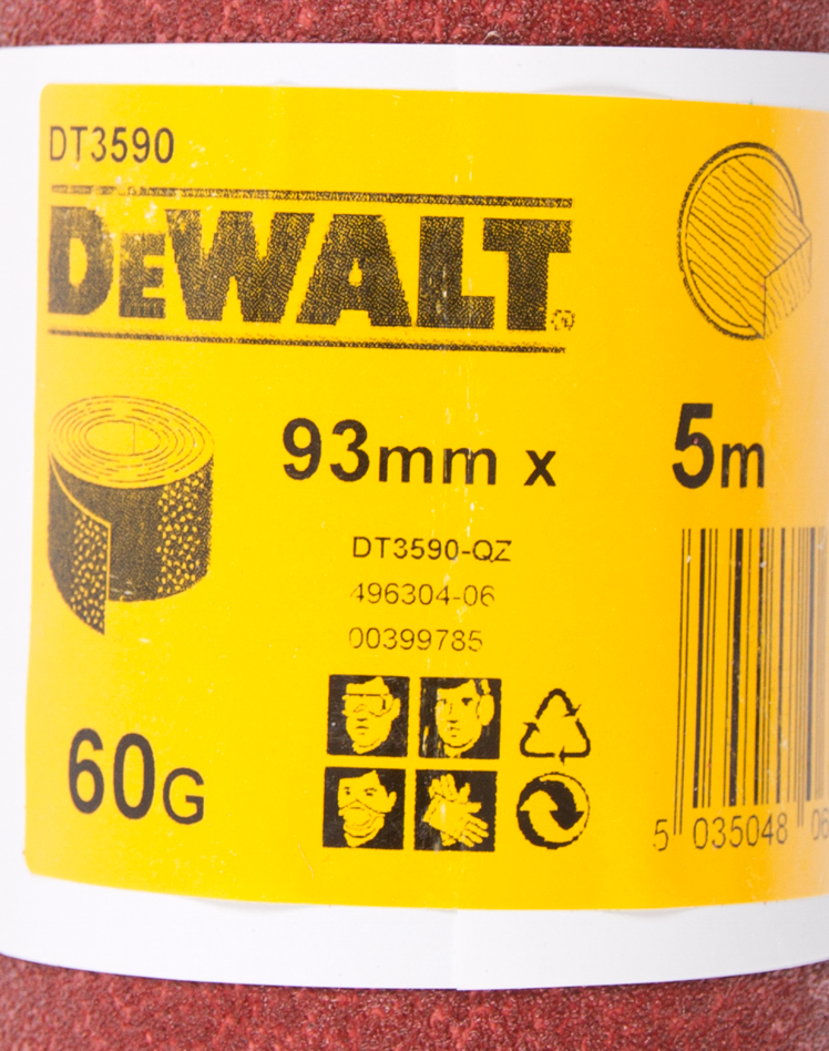 DT3590 P60 Schuurpapier, rol 5m x93mm.