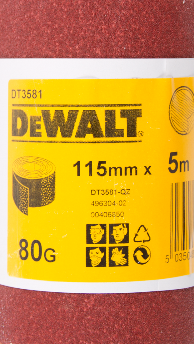 DT3581 P80 Schuurpapier, rol 5m x 115.