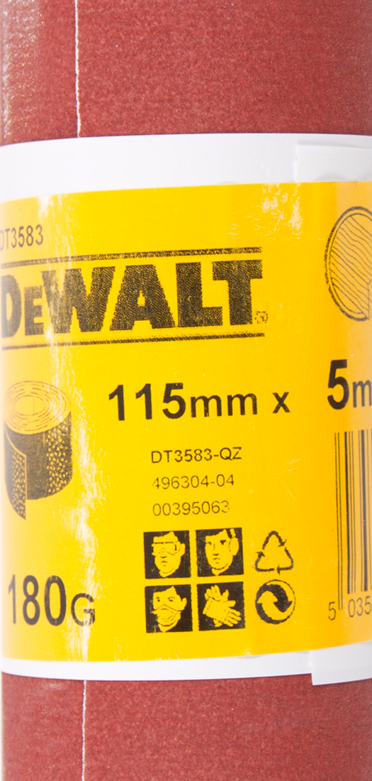 DT3583 P180 Schleifpapier, Rolle 5 m x 115.
