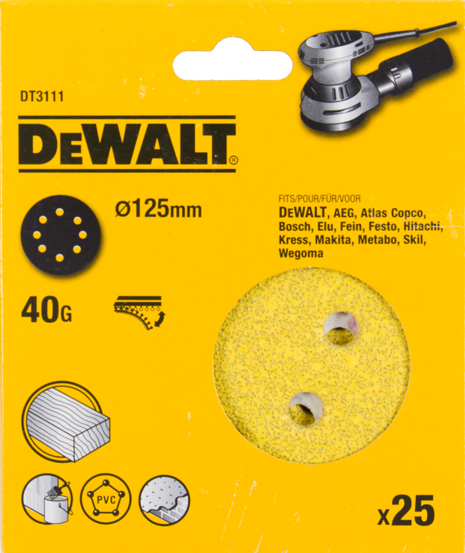 DT3111 P40 Schleifteller 125mm VE=25