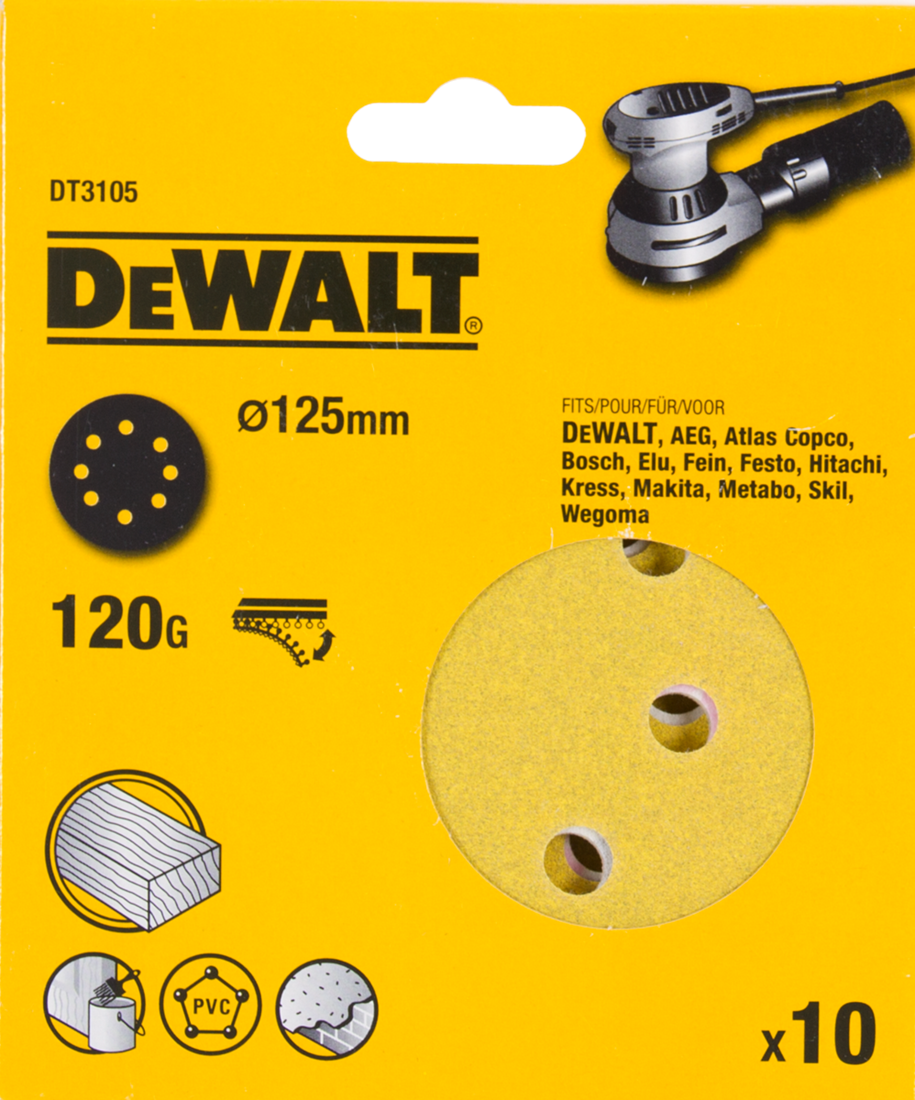DT3105 P120 Schuurschijf 125mm VE=10