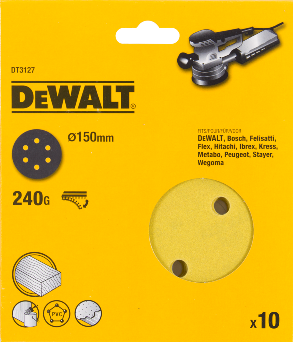 DT3127 P240 Schleifteller 150mm VE=10