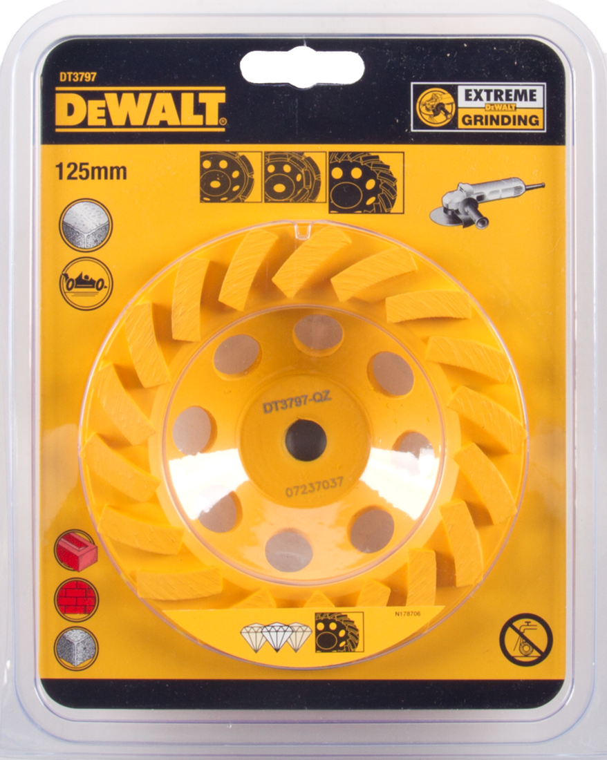 DT3797 Diamantslijpkop Turbo 125mm.