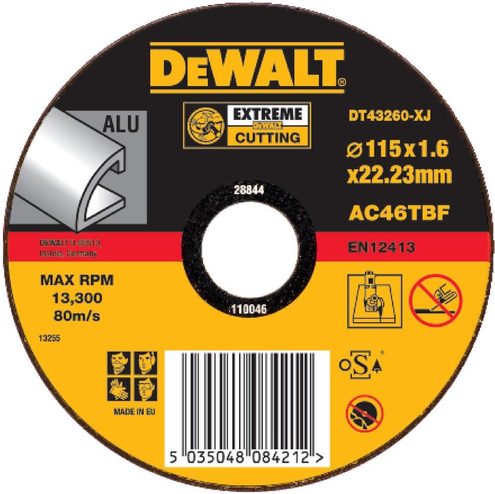 DT43260 Doorslijpschijven EXTREME® recht, Aluminium 115 millimeter DEW-DT43260-XJ