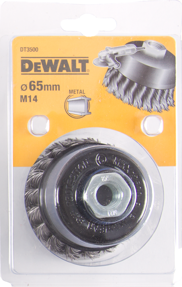 DT3500 Getordeerde komborstel haakse slijper 65 millimeter DEW-DT3500-QZ