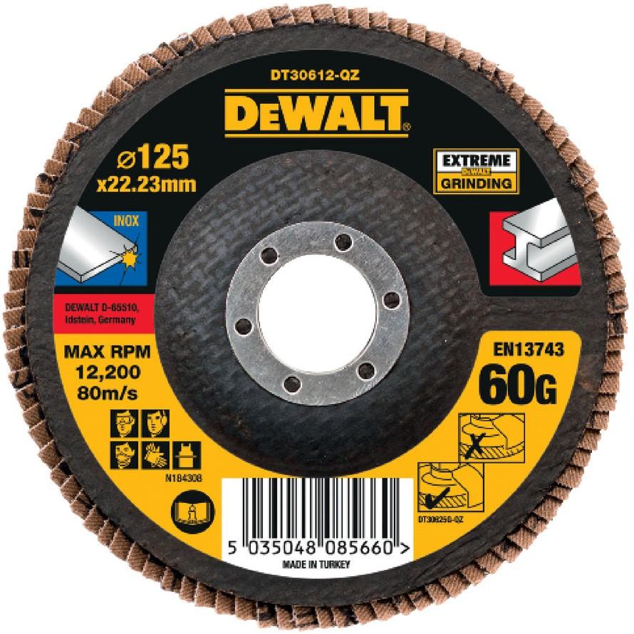 DT30612 Flap sanding disc EXTREME 125 millimeter DEW-DT30612-QZ