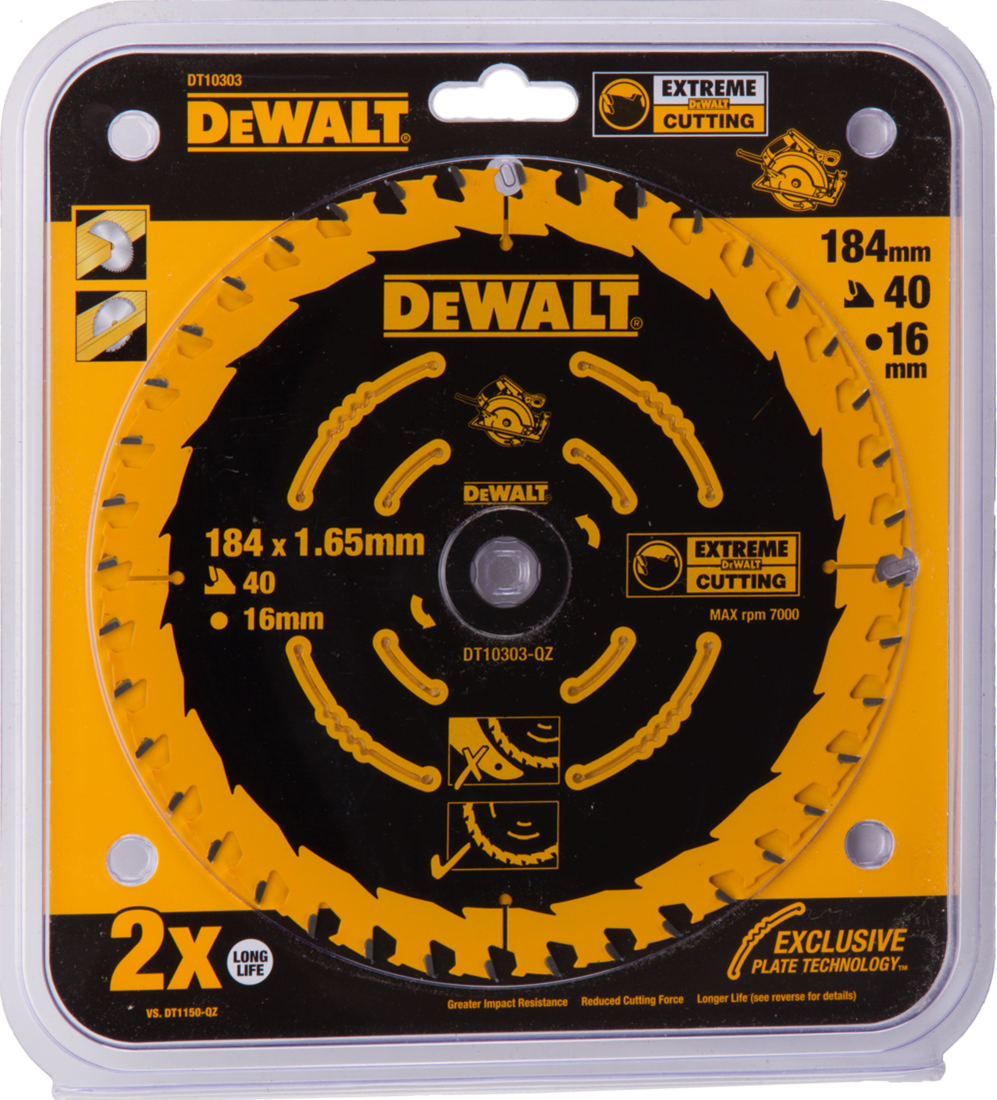 DT10303 Kreissägeblatt Extreme 184x16mm 40T