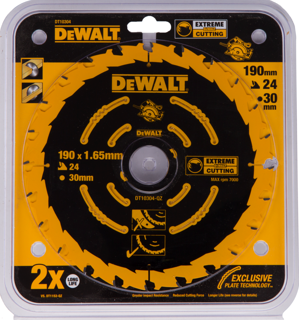 DT10304 Circular saw blade Extreme 190x30mm 24T