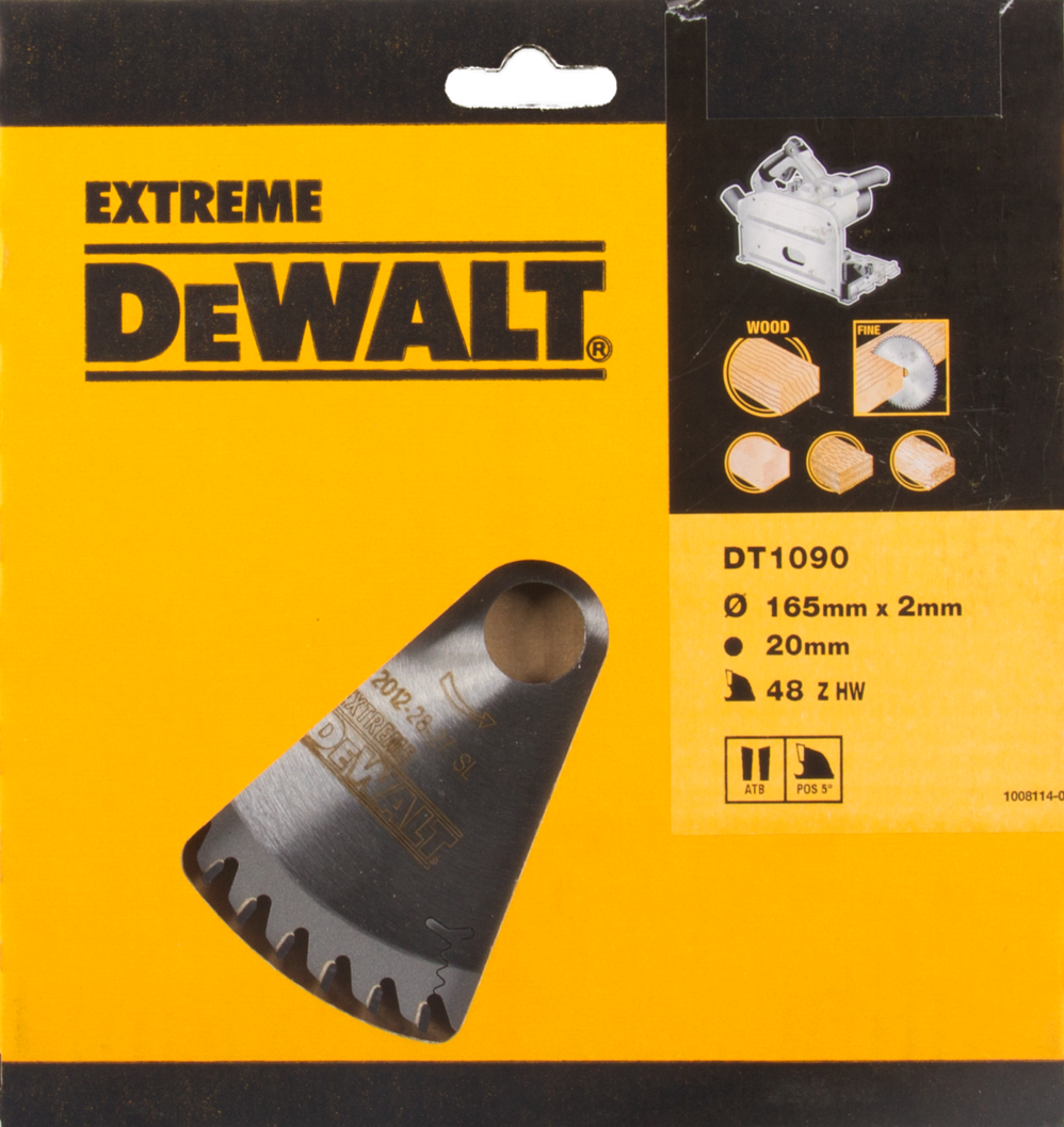 DT1090 Circular saw blade Extreme 165x1.6x20mm 48T