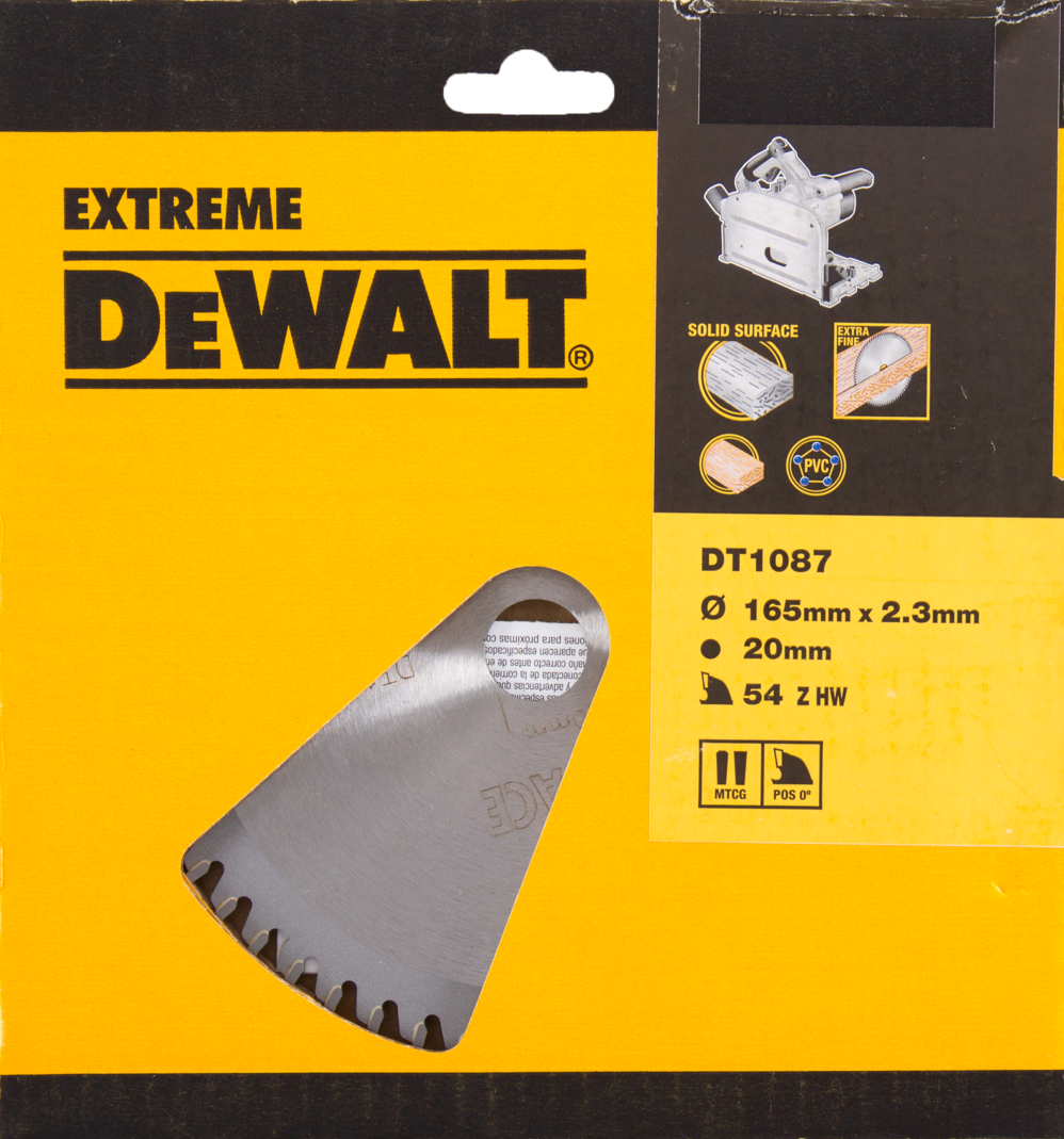 DT1087 Trespa Kreissägeblatt HW 165x20mm 54Z