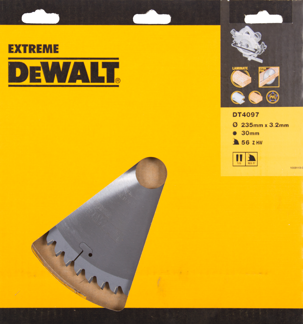 DT4097 Kreissägeblatt TCG 235x30mm 56T Extra feine Ausführung