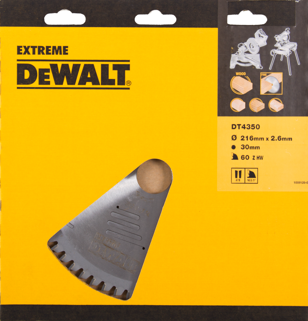 DT4350 Kreissägeblatt 216x30mm 60T ATB Feinschliff