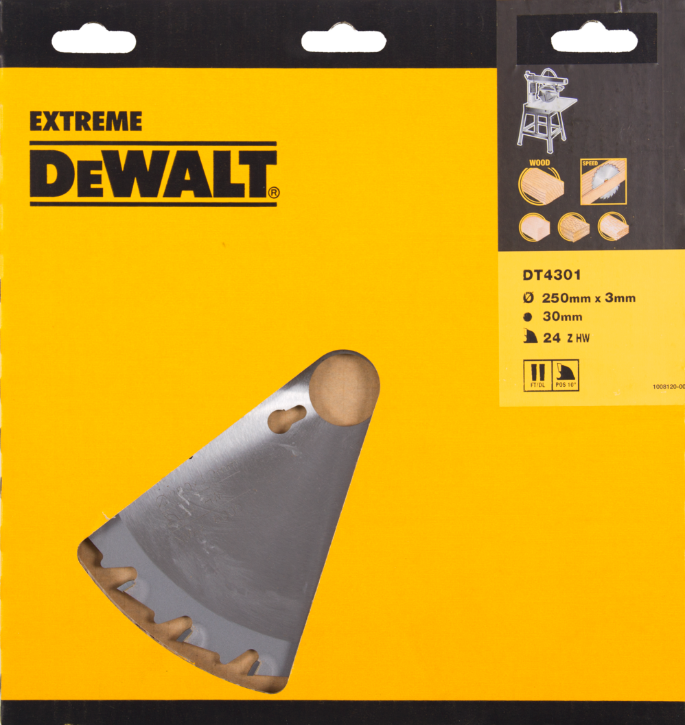 DT4301 Kreissägeblatt Extreme 250x2,2x30mm 24Z