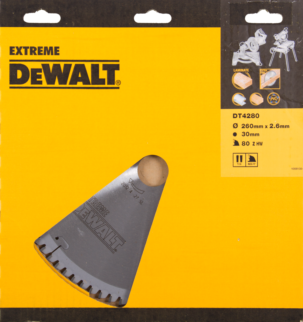 DT4280 Circular saw blade Extreme 260x2.6x30mm 80T