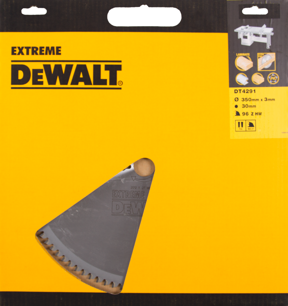 DT4291 Kreissägeblatt Aluminium TCG 350x30mm 96T