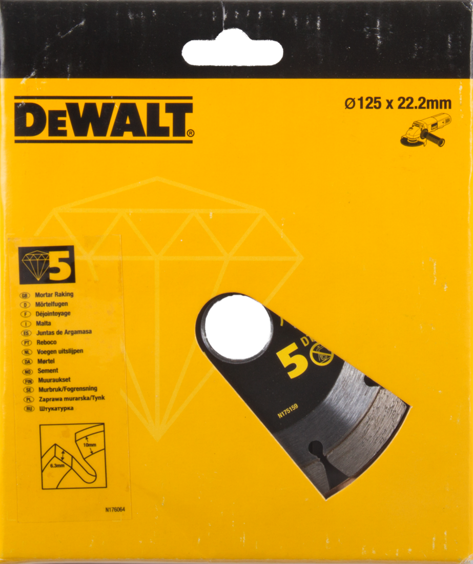 DT3757 Diamantfugenschneider 125 Millimeter DEW-DT3757-QZ