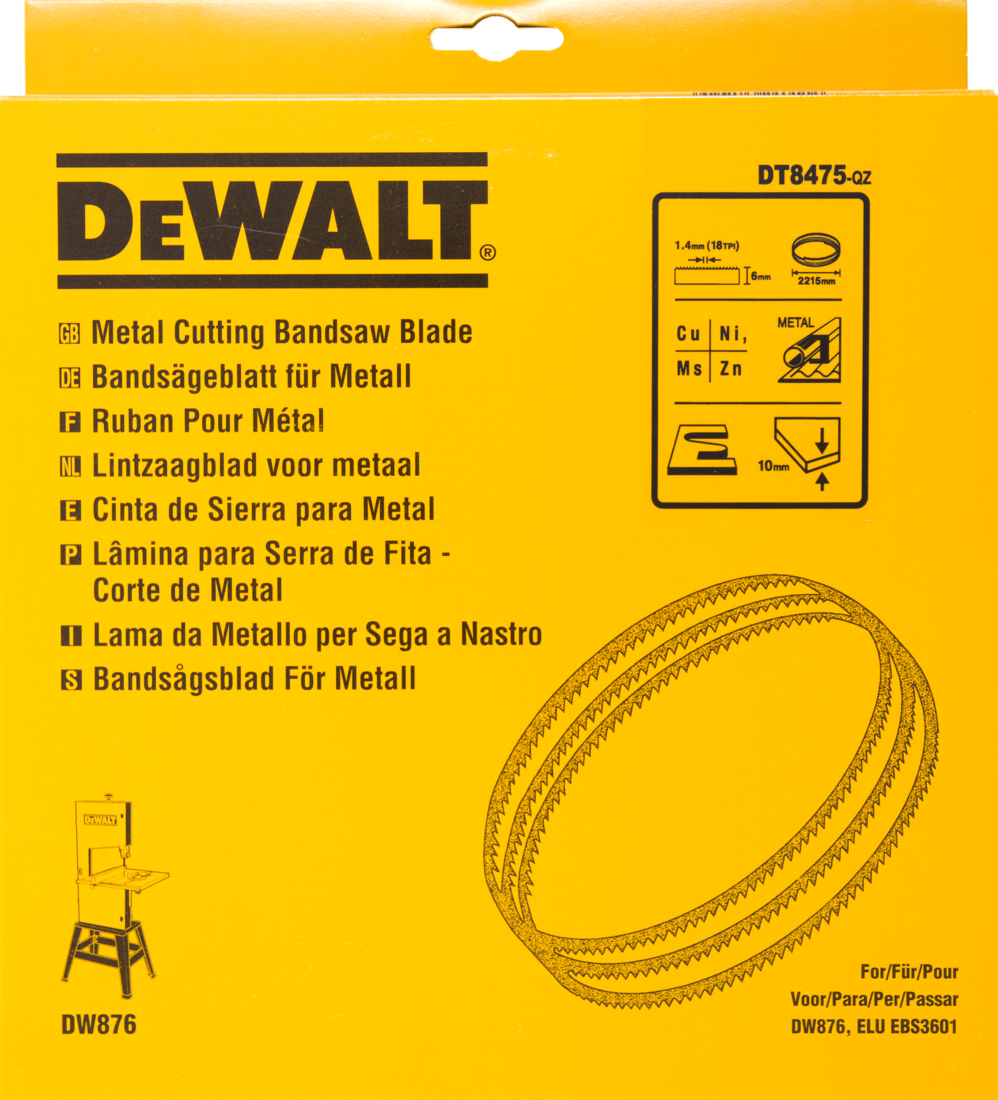 DT8475 Bandsägeblatt DEW-DT8475-QZ