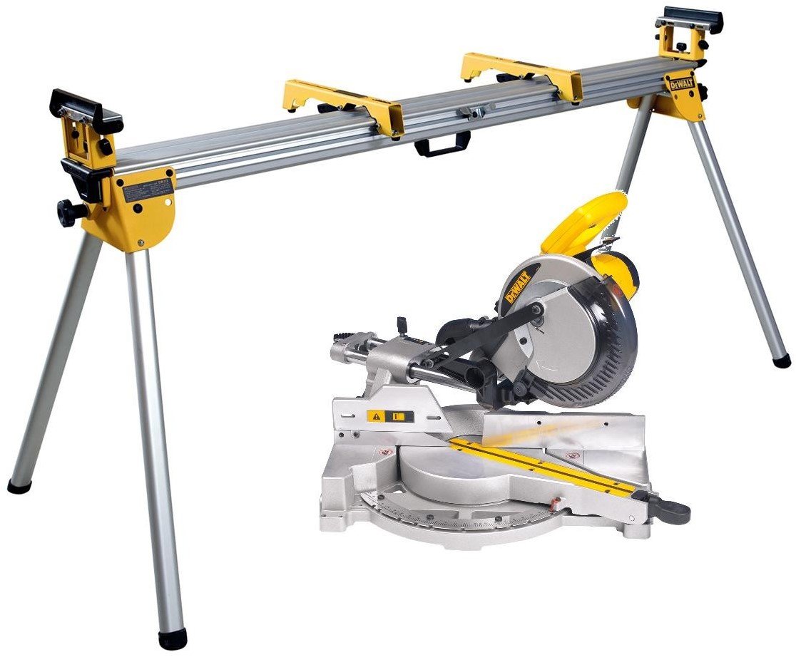 DW712 Afkortzaag 1600W + DeWALT DE7023 Onderstel
