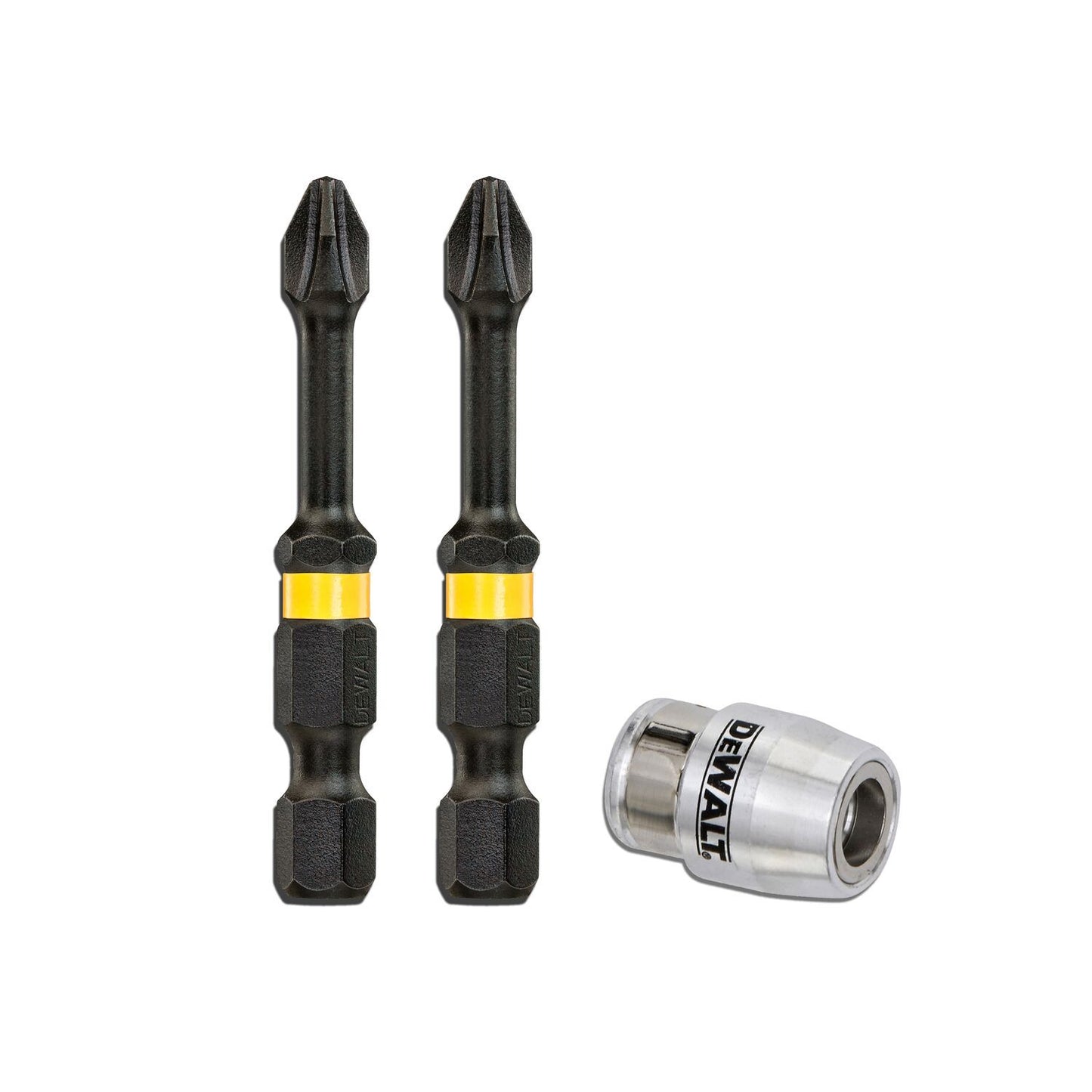 DT70536T Extreme Impact Torsion Screwdriver Bits PH2 50mm 2 Pieces + MagLock Bit Holder