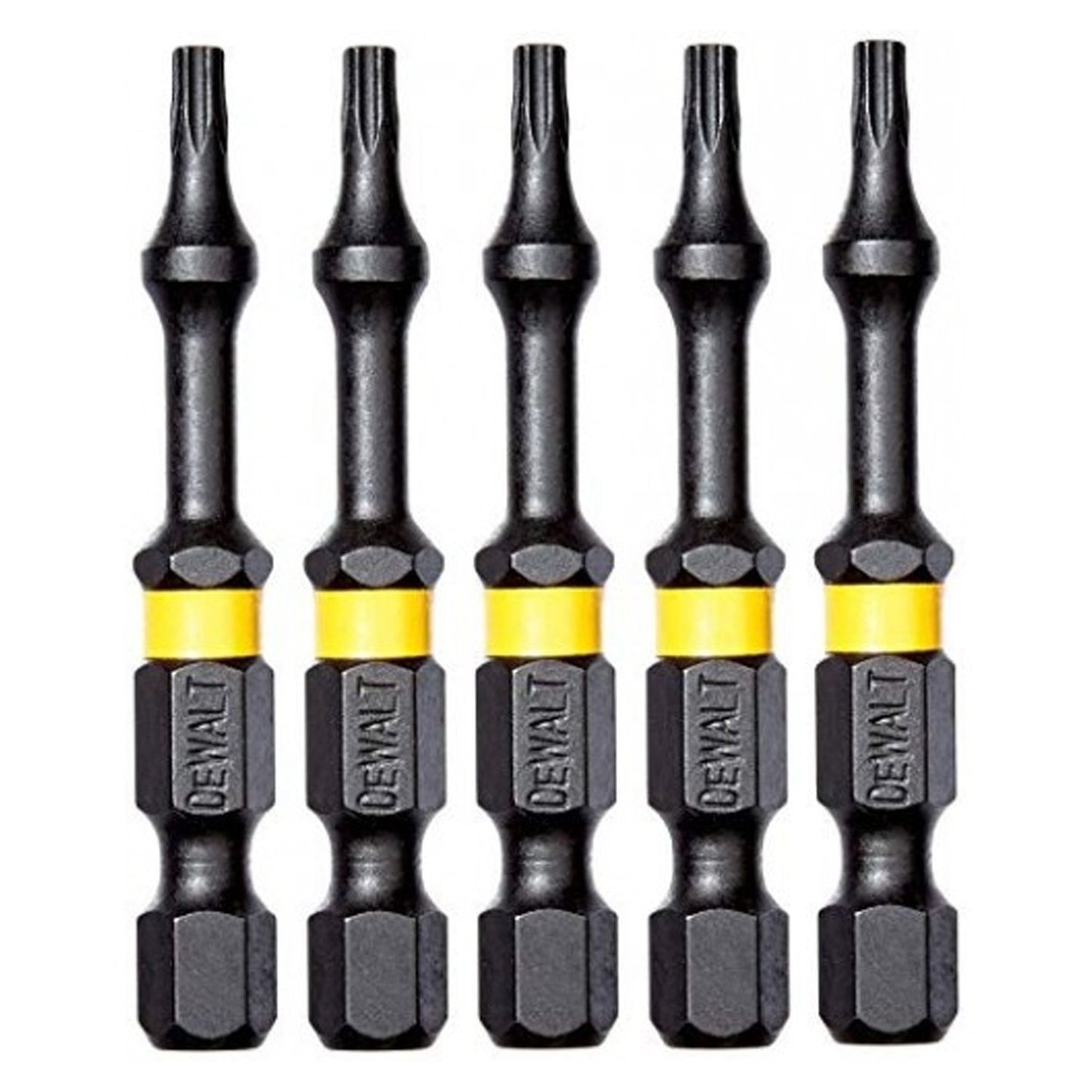 DT7393T Extreme Impact Torsion Schroefbits T10 50mm 5 Stuks