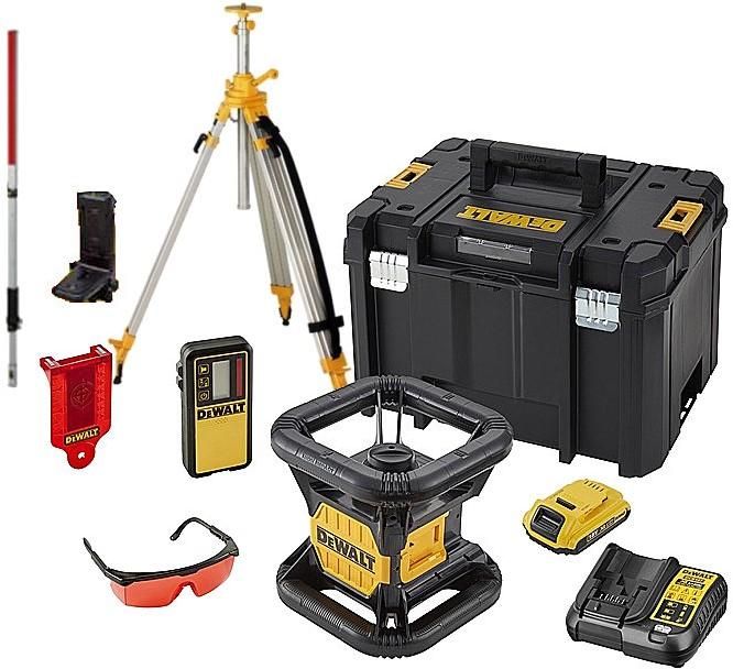 DCE079D1R Set Vollautomatischer Rotationslaser Rot 18V Li-ion Indoor