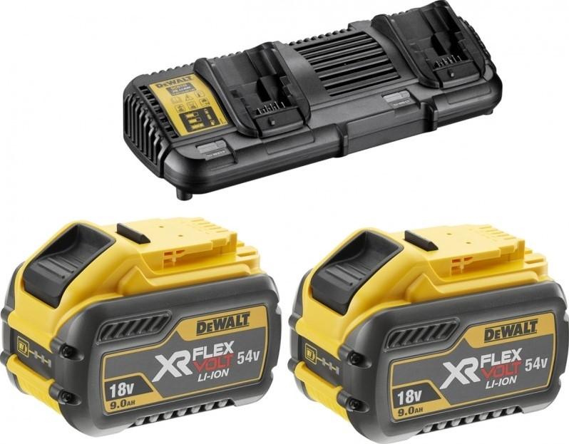 DCB132X2 XR Flexvolt-Akkus (2 Stück) 54 V 9,0 Ah Li-Ion + Duo-Ladegerät